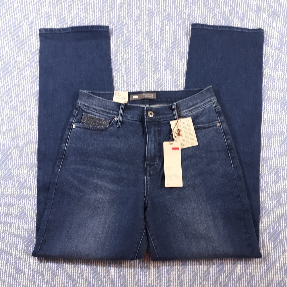 Levi Strauss 512 Straight Leg Jeans Womens 10M W30 L32 Cotton Blend